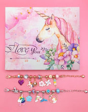 Load image into Gallery viewer, Unicorn Jewelry Advent Calendar – 24-Piece Countdown Charm Set for Kids