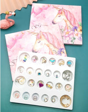 Load image into Gallery viewer, Unicorn Jewelry Advent Calendar – 24-Piece Countdown Charm Set for Kids