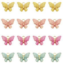 Load image into Gallery viewer, Pastel Butterfly Pendant Charm – Set of 5 Delicate Resin Charm for Jewelry & Crafts