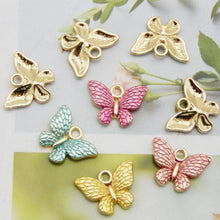Load image into Gallery viewer, Pastel Butterfly Pendant Charm – Set of 5 Delicate Resin Charm for Jewelry & Crafts