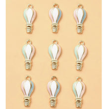Load image into Gallery viewer, Hot Air Balloon Pendant – Set of 8 Whimsical Charm for Jewelry & Crafts