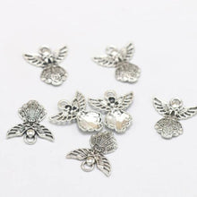 Load image into Gallery viewer, Vintage Angel Pendant Charms – Set of 5 Classic Guardian Angel Charms for Jewelry & Crafts