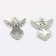 Load image into Gallery viewer, Vintage Angel Pendant Charms – Set of 5 Classic Guardian Angel Charms for Jewelry & Crafts