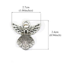 Load image into Gallery viewer, Vintage Angel Pendant Charms – Set of 5 Classic Guardian Angel Charms for Jewelry & Crafts