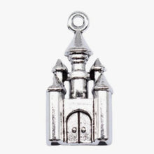 Load image into Gallery viewer, Princess Castle Pendant – Set of 5 Enchanting Fairy Tale Jewelry & Craft Charm