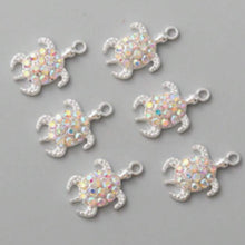 Load image into Gallery viewer, Luxury Rhinestone Turtles Pendant – Set of 5 Sparkling Sea-Inspired Charm for Jewelry & Crafts