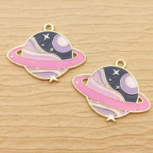 Load image into Gallery viewer, Planet Pendant – Set of 7 Celestial Charm for DIY Jewelry & Craft Projects