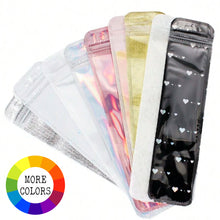 Load image into Gallery viewer, Holographic Pen Bags – Set of 10 Shiny Pencil Cases for Stationery, Crafts & Gifts