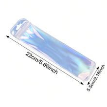 Load image into Gallery viewer, Holographic Pen Bags – Set of 10 Shiny Pencil Cases for Stationery, Crafts & Gifts