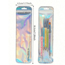 Load image into Gallery viewer, Holographic Pen Bags – Set of 10 Shiny Pencil Cases for Stationery, Crafts & Gifts