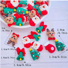 Load image into Gallery viewer, Christmas Themed Flatbacks – Set of 5 Festive Embellishments for Crafts, Hair Accessories & More