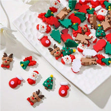 Load image into Gallery viewer, Christmas Themed Flatbacks – Set of 5 Festive Embellishments for Crafts, Hair Accessories & More