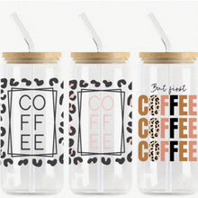 Load image into Gallery viewer, Coffee DTF Sticker Set of 3 – Waterproof Decals for Cups & Journals