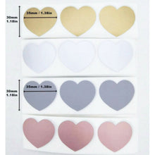 Load image into Gallery viewer, Heart Scratch Off Stickers – 4 Available Colours for DIY Games, Cards & Promotions