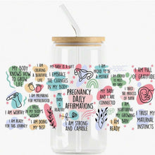 Load image into Gallery viewer, Pregnancy Daily Affirmations DTF Sticker – Waterproof Vinyl Decal for Journals & Cups