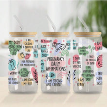 Load image into Gallery viewer, Pregnancy Daily Affirmations DTF Sticker – Waterproof Vinyl Decal for Journals & Cups