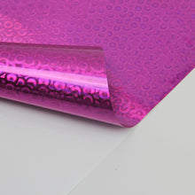 Load image into Gallery viewer, Holographic Bubble Vinyl – Pink Adhesive Craft Sheet with 3D Effect