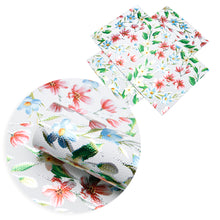 Load image into Gallery viewer, Gold Foil Floral Litchi Vegan Leather – 4 Colors Available | Faux Leather Sheet for Crafting