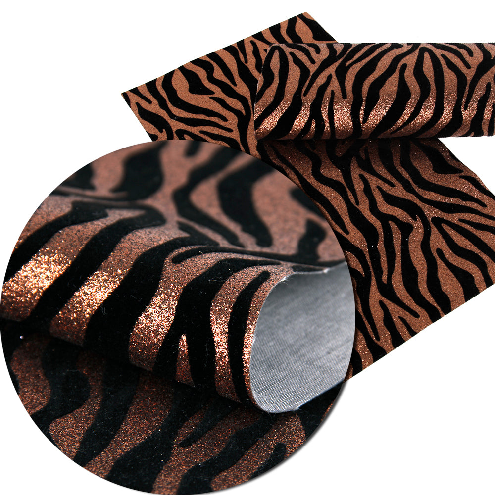 Copper Tiger Fine Glitter & Velvet Vegan Leather Indi & Oak