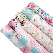 Load image into Gallery viewer, Floral Vegan Leather 8 pc Set – Elegant Flower-Inspired Faux Leather Sheets