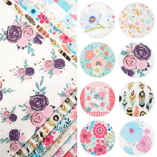 Load image into Gallery viewer, Floral Vegan Leather 8 pc Set – Elegant Flower-Inspired Faux Leather Sheets