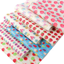 Load image into Gallery viewer, Summer Salad Fine Glitter Vegan Leather Set – 7 Piece Faux Leather Sheets for Crafting