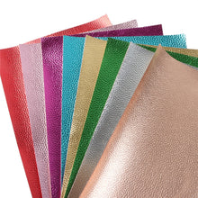 Load image into Gallery viewer, Metallic Vegan Leather 8 pc Set – Shiny PU Faux Leather Sheets for Bold, Stylish Crafts