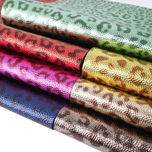 Load image into Gallery viewer, Textured Foil Look Animal Print Faux Leather – 7 Piece Set for Crafting