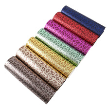 Load image into Gallery viewer, Textured Foil Look Animal Print Faux Leather – 7 Piece Set for Crafting
