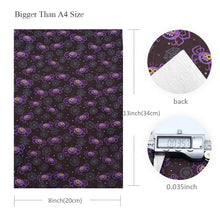 Load image into Gallery viewer, Purple Halloween Faux Leather 6 pc Set – Spooky & Stylish Faux Leather Crafting Fun