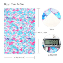 Load image into Gallery viewer, Mermaid Scale Vegan Leather Set – 5-Piece Faux Leather Sheets for Crafting