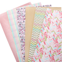 Load image into Gallery viewer, Mermaid Scale Vegan Leather Set – 5 Piece Faux Leather Sheets for Crafting