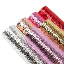 Load image into Gallery viewer, Metallic Vegan Leather A5 6 pc Set – Shimmering Faux Leather Sheets for Luxe Creations