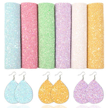 Load image into Gallery viewer, Candy Box Chunky Glitter Vegan Leather – A5 6 Piece Set for Crafting