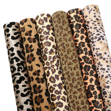Load image into Gallery viewer, Wild About Animal Print Vegan Leather 6 pc Set – Bold Patterns Faux Leather for Fierce DIY Projects
