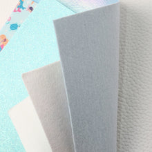 Load image into Gallery viewer, Blue Mermaid Vegan Leather 6 pc Set – Magical and Mystical Faux Leather Crafting Material