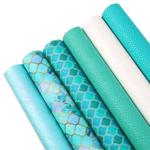 Load image into Gallery viewer, Moroccan Lattice Vegan Leather 6 pc Set – Intricate Faux Leather for Elegant Crafts