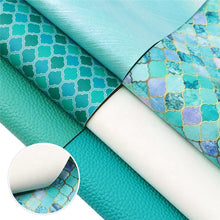 Load image into Gallery viewer, Moroccan Lattice Vegan Leather 6 pc Set – Intricate Faux Leather for Elegant Crafts