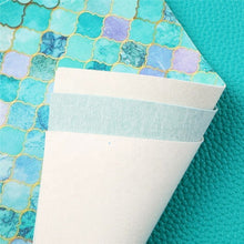 Load image into Gallery viewer, Moroccan Lattice Vegan Leather 6 pc Set – Intricate Faux Leather for Elegant Crafts