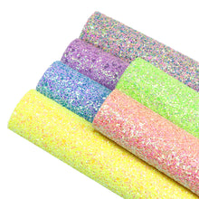 Load image into Gallery viewer, Glow In The Dark Vegan Leather Set – 6-Piece Faux Leather Sheets for Crafting