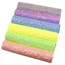 Load image into Gallery viewer, Glow In The Dark Vegan Leather Set – 6-Piece Faux Leather Sheets for Crafting