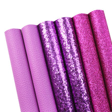 Load image into Gallery viewer, Purple Parade Vegan Leather 6 pc Set – Faux Leather Sheets for Stylish DIY Crafts