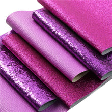 Load image into Gallery viewer, Purple Parade Vegan Leather 6 pc Set – Faux Leather Sheets for Stylish DIY Crafts