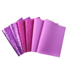 Load image into Gallery viewer, Purple Parade Vegan Leather 6 pc Set – Faux Leather Sheets for Stylish DIY Crafts