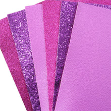 Load image into Gallery viewer, Purple Parade Vegan Leather 6 pc Set – Faux Leather Sheets for Stylish DIY Crafts