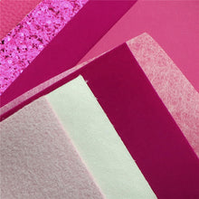 Load image into Gallery viewer, Fantastically Fuchsia Vegan Leather 8 pc Set – Bold & Bright Faux Leather for Eye-Catching Crafts