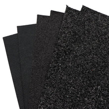 Load image into Gallery viewer, Black Vegan Leather 6 pc Set – Timeless Elegance Faux Leather for Crafting Projects