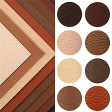 Load image into Gallery viewer, Brown Bouquet Vegan Leather 8 pc Set – Earthy Faux Leather for Elegant Creations