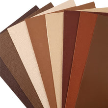 Load image into Gallery viewer, Brown Bouquet Vegan Leather 8 pc Set – Earthy Faux Leather for Elegant Creations