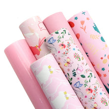 Load image into Gallery viewer, Bunny Vegan Leather 6 pc Set – Adorable Faux Leather Sheets for Easter & Everyday Crafts